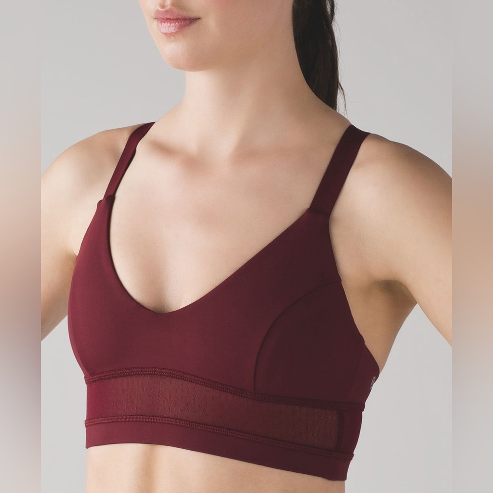 Lululemon Body Con Bra - Deep Rouge - Size 4
